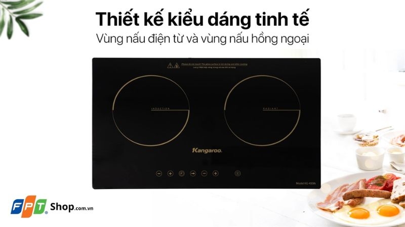 Bếp 1 b&ecirc;n từ 1 b&ecirc;n hồng ngoại Kangaroo KG499N