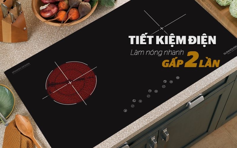 Bếp 1 b&ecirc;n từ 1 b&ecirc;n hồng ngoại Sunhouse SHB-EI01