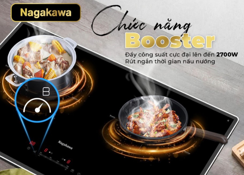 Bếp điện từ đôi Nagakawa UltraSlim NK2C29MB - hình 3