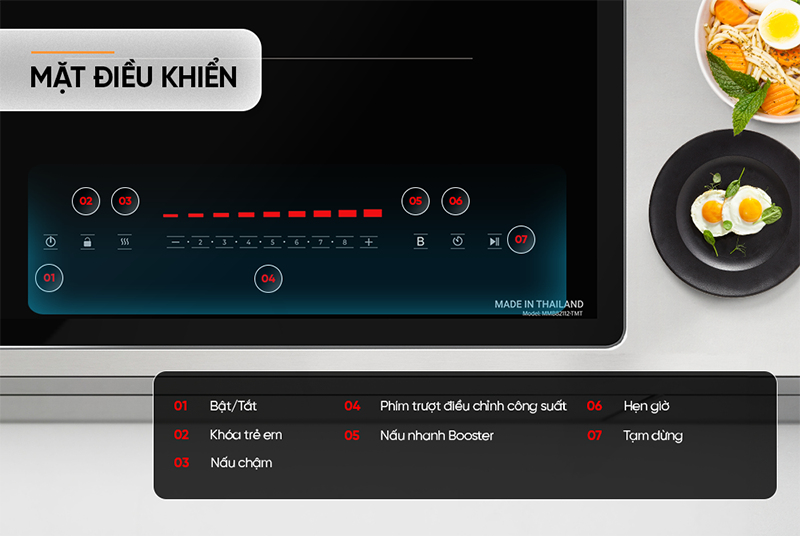 Bếp điện từ đôi Sunhouse Mama MMB82112-TMT (hình 6)