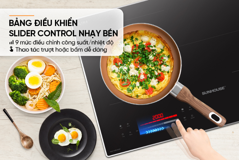Bếp điện từ đôi Sunhouse SHB81232-MT - hình 3