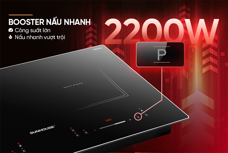 Bếp điện từ đôi Sunhouse SHB82122-MT (hình 7)