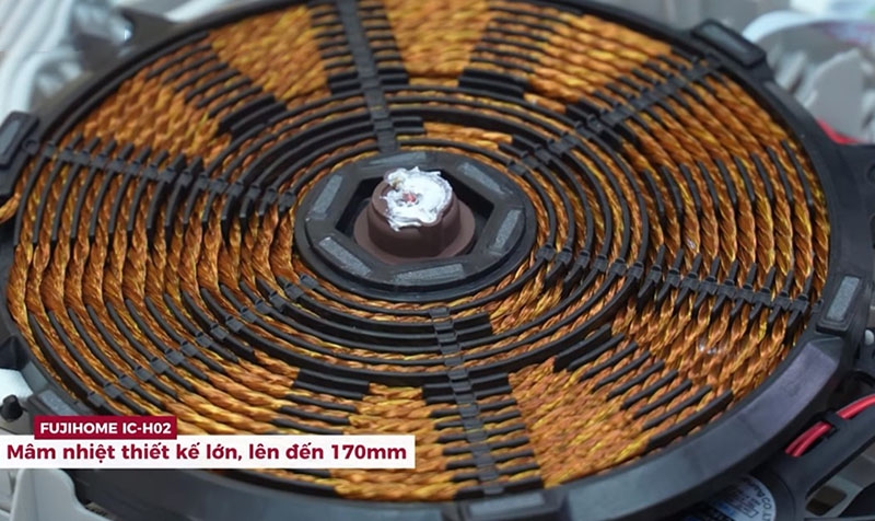 Fujihome IC-H02 tích hợp mâm nhiệt lớn, làm nóng nhanh