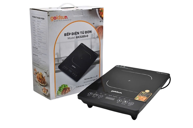 Bếp điện từ đơn cảm ứng 2000W Goldsun GIC3205-D (Kèm nồi) (hình 1)
