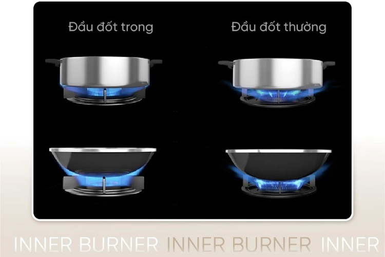 bếp ga rinnai mặt kính 2