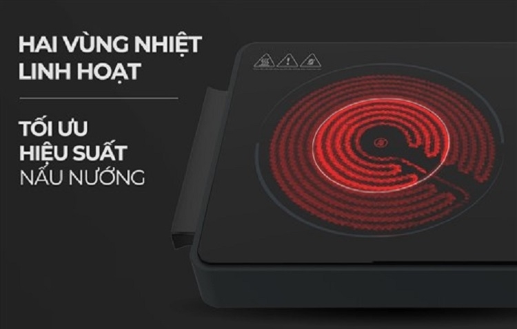 Bếp hồng ngoại 2 v&ograve;ng nhiệt (H&igrave;nh 1)