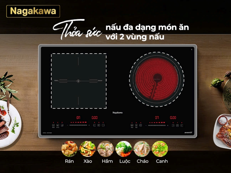 Bếp từ kết hợp hồng ngoại