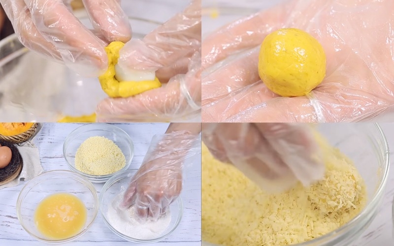 bí đỏ bọc trứng cút chiên giòn 5