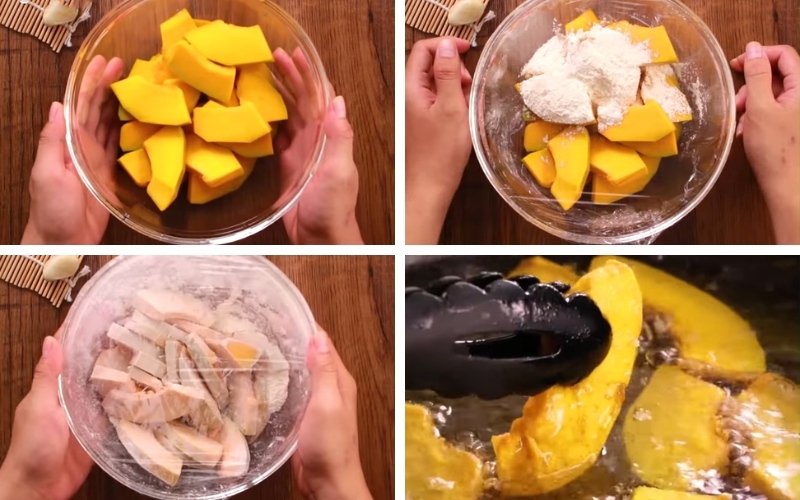 bí đỏ chiên lắc trứng muối 2