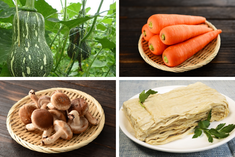 Bí đỏ hấp chay hình 2