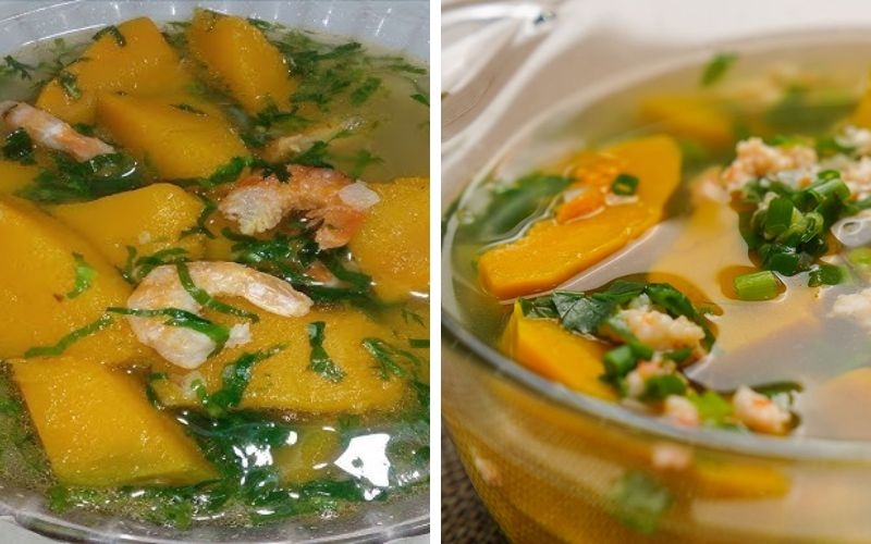 Bí đỏ nấu tôm khô