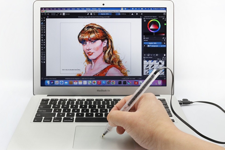 Biến trackpad MacBook thành bảng vẽ với bút SonarPen