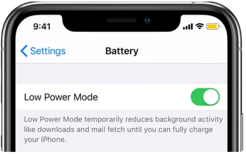 Biểu tượng pin vàng iPhone là gì (hình 1)