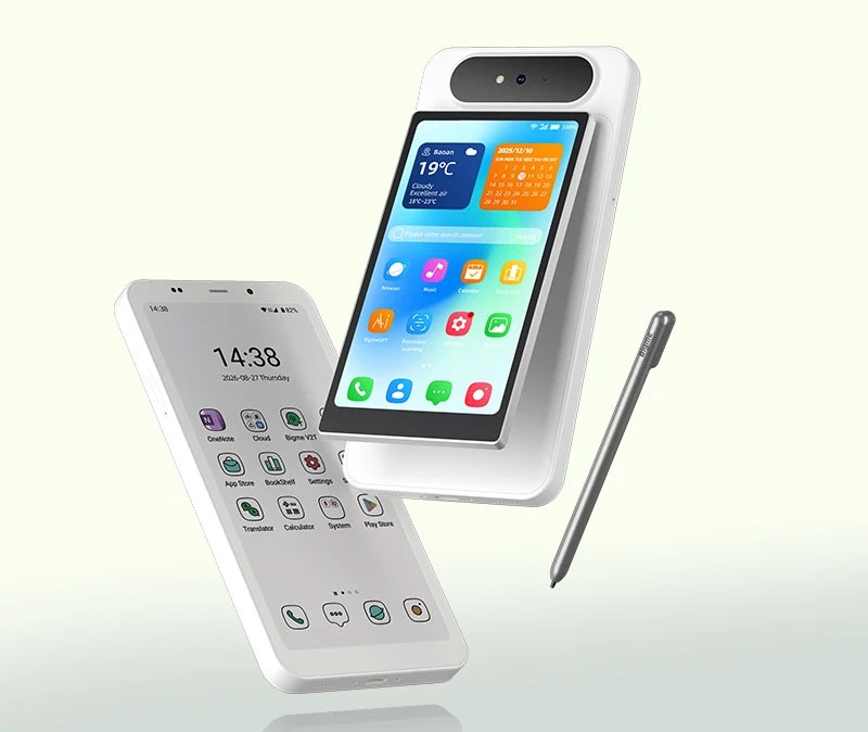 HiBreak Dual 3 kết hợp màn hình E Ink, LCD rời và bút cảm ứng, phù hợp cho nhiều cách sử dụng khác nhau.