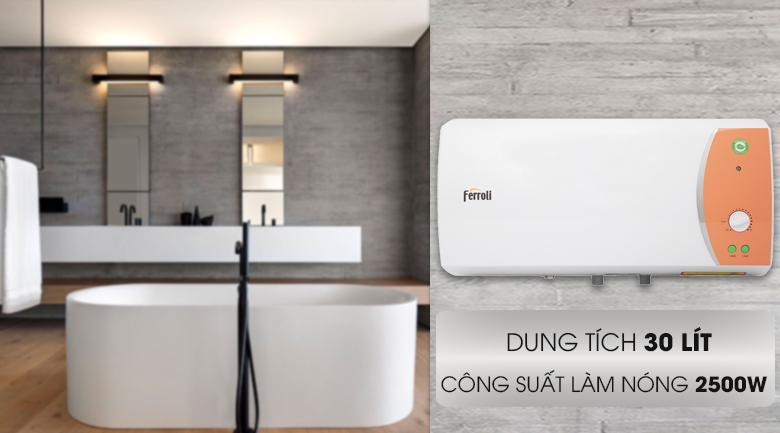 binh nong lanh ferroli verdi te 30l