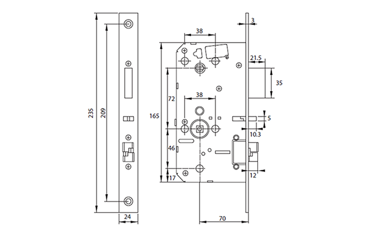 Khóa điện tử bluetooth Hafele PP8100 (912.20.286) (hình 5)