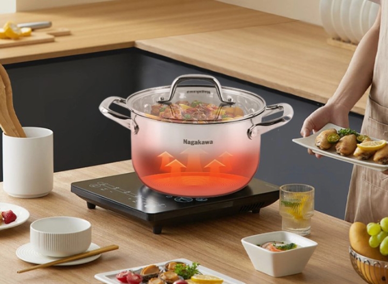 Bộ 3 nồi inox 5 đáy Nagakawa NAG1360 - hình 4