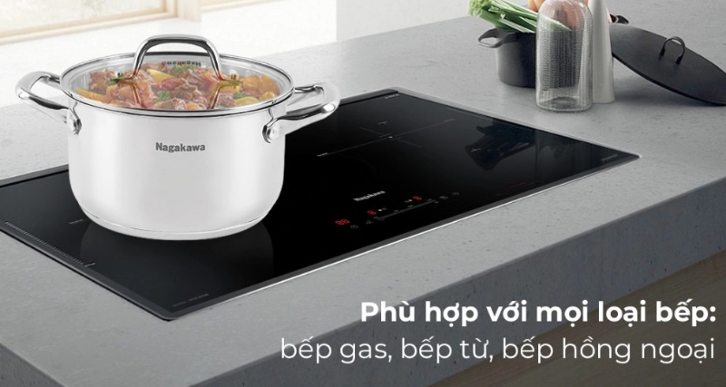 Bộ 3 nồi inox 5 đáy Nagakawa NAG1360 - hình 6