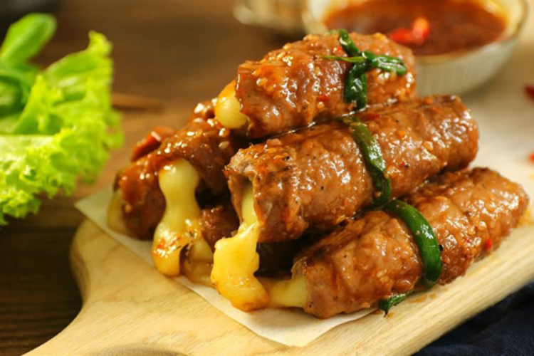 Bò cuộn phô mai hình 7