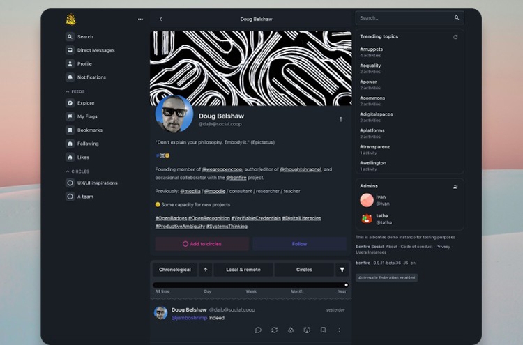 Bonfire Social, Channel.org và Bounce: 3 ứng dụng mới xây dựng tương lai mạng xã hội mở