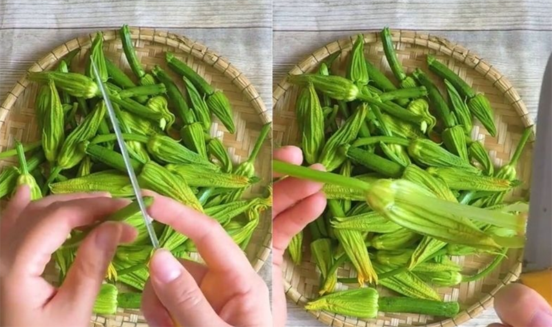 Cách làm bông bí xào nấm rơm (hình 11)