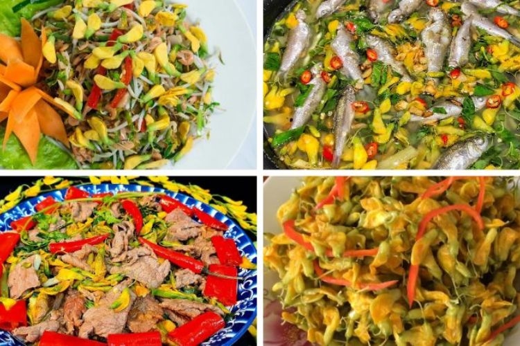 bông điên điển nấu gì ngon