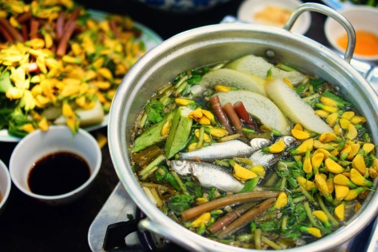 bông điên điển nấu gì ngon