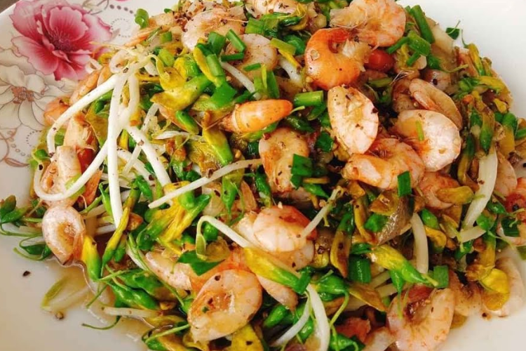 bông điên điển xào tép hình 5