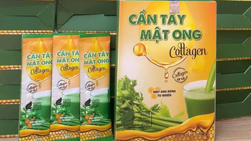 Bột cần tây mật ong Collagen
