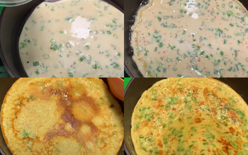 các bước rán bánh trên chảo