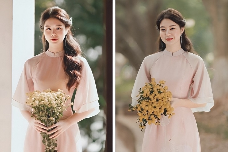 Búi tóc mặc áo dài ảnh 4