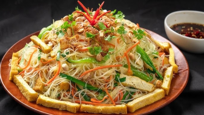 Bún xào chay rau củ