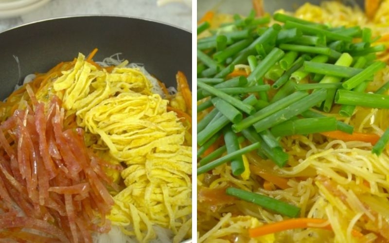 Làm bún gạo xào Singapore