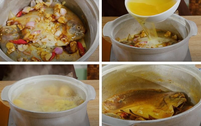 Kho cá chim với riềng