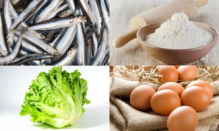 Cá cơm chiên bột cuốn bánh tráng (Hình 1)