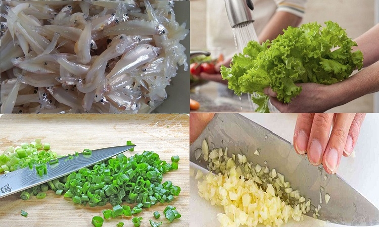 Cá cơm chiên bột cuốn bánh tráng (Hình 2)