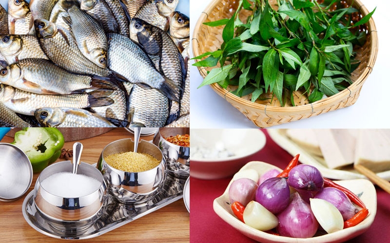 Cá diếc nấu rau răm hình 1