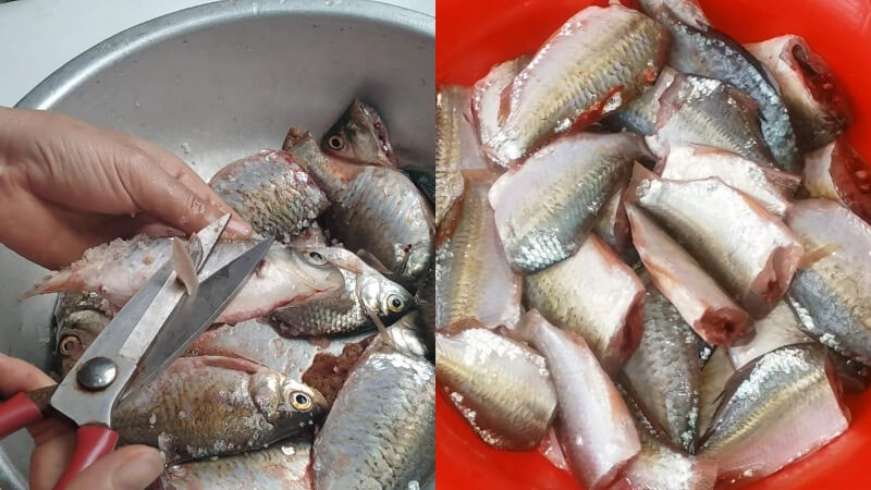 Cá diếc nấu rau răm hình 2