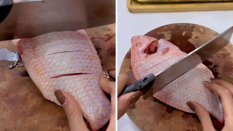 cá diêu hồng hấp gừng hành 4