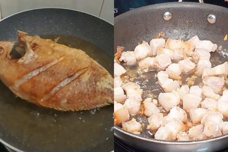 cá diêu hồng om dưa 4