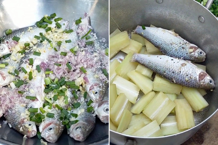 cách làm cá linh kho mía 5