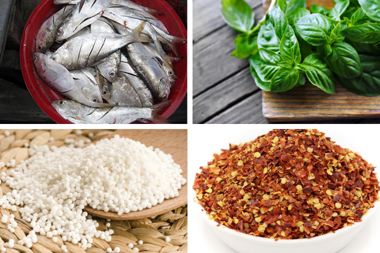 Cá mòi nướng lá húng quế bằng nồi chiên không dầu hình 2