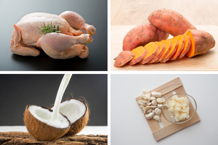 Cà ri gà nước cốt dừa khoai lang hình 2
