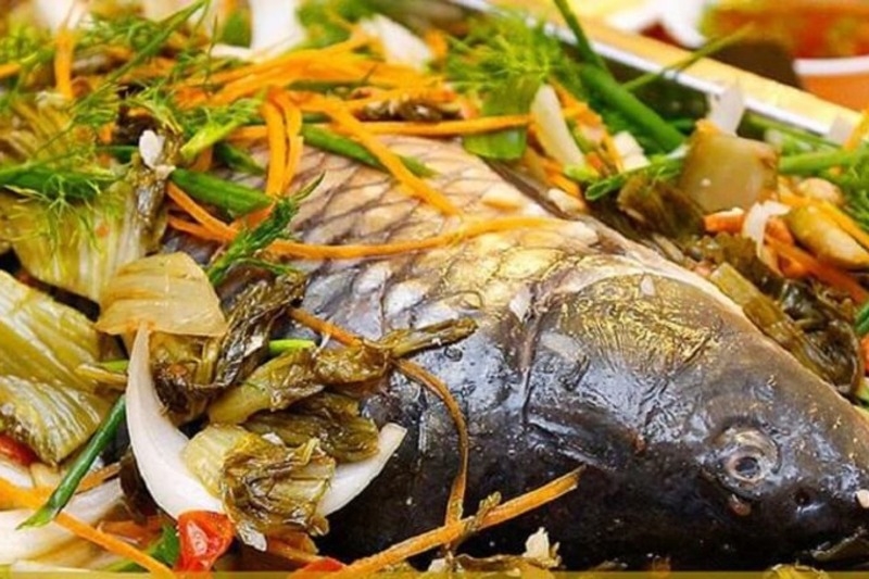 Cá rô phi om dưa 6