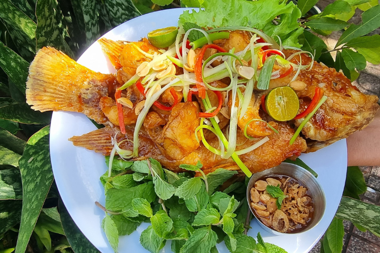 cá tai tượng chiên xù sốt chua ngọt (Ảnh 12