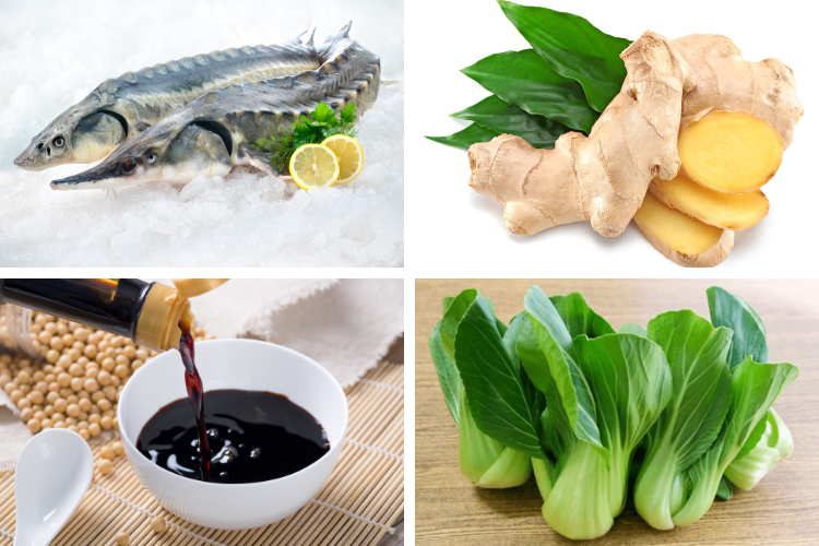 Cá tầm hấp xì dầu hình 4