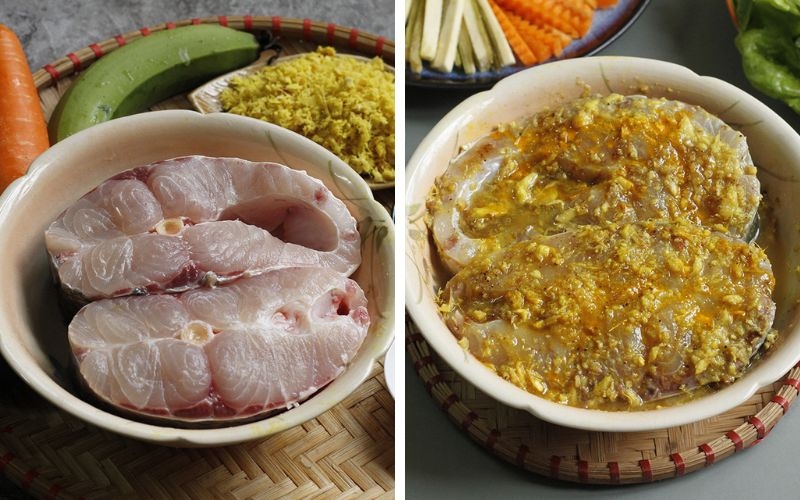 Sơ chế và ướp cá nướng riềng mẻ
