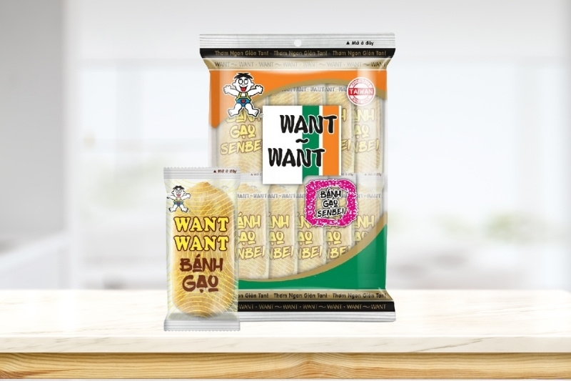 các loại bánh gạo Want Want