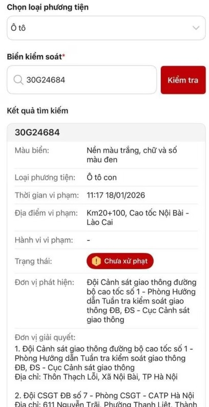 Các lỗi phạt nguội thường gặp và mức phạt 2026 8