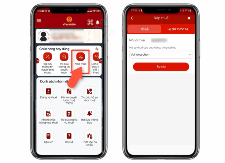 các ngân hàng hỗ trợ nộp thuế qua app 3